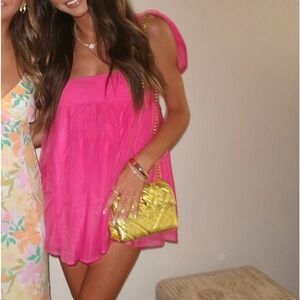 Cute short pink dress